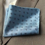                     Exkluzív díszzsebkendő - Égszínkék mintás